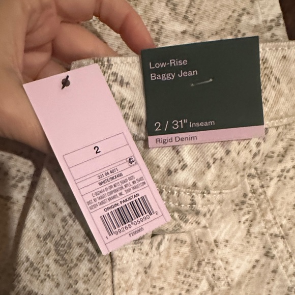 Wild Fable Snake Print Wide Leg Pants - Cream and Gray - Picture 2 of 3